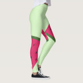 Blassgrüne Wassermelonen Leggings (Rechts)
