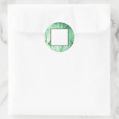 Blassgrüner Palm Blank-Hochzeitsticker Runder Aufkleber (Tasche)