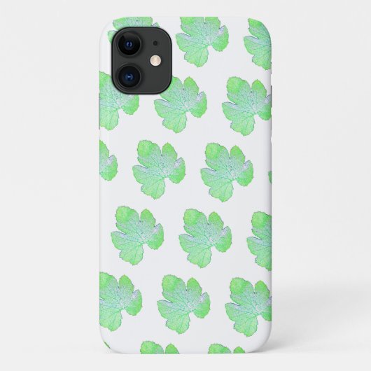Blassgrüner Squash Leaf Texture iPhone 11 Fall Case-Mate iPhone Hülle (Rückseite)