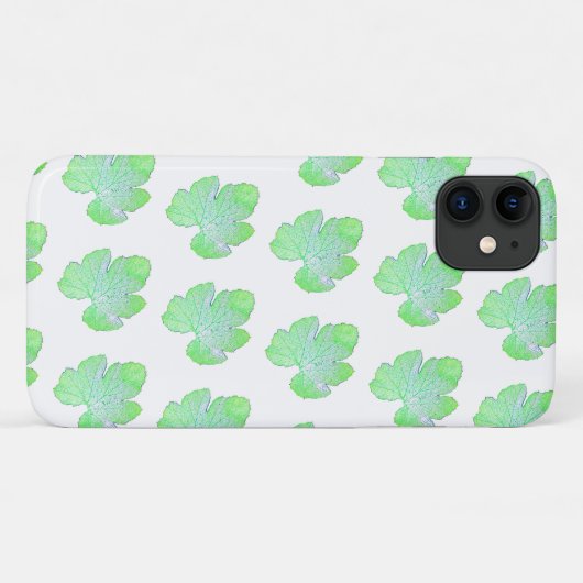 Blassgrüner Squash Leaf Texture iPhone 11 Fall Case-Mate iPhone Hülle (Rückseite (Horizontal))