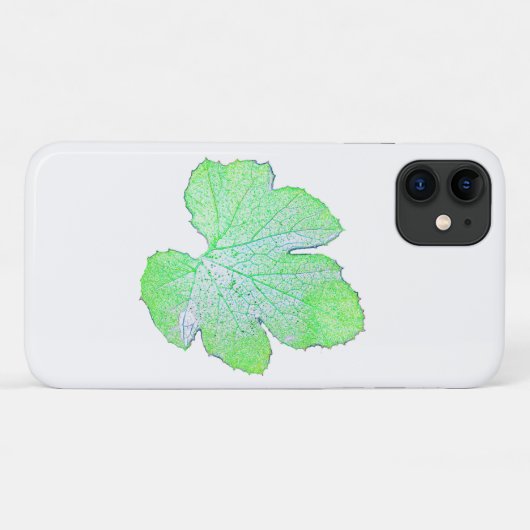 Blassgrüner Squash Leaf Texture iPhone 11 Fall Case-Mate iPhone Hülle (Rückseite (Horizontal))