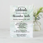 Blassgrüner Winter Pinienwald Einladung (Stehend Vorderseite)