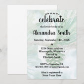 Blassgrüner Winter Pinienwald Einladung (Vorne/Hinten)