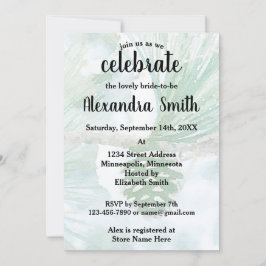 Blassgrüner Winter Pinienwald Einladung