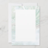 Blassgrüner Winter Pinienwald Probe Abendessen Einladung (Rückseite)