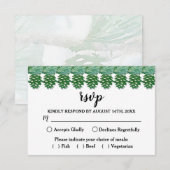 Blassgrüner Winter Pinienwald RSVP Karte (Vorne/Hinten)