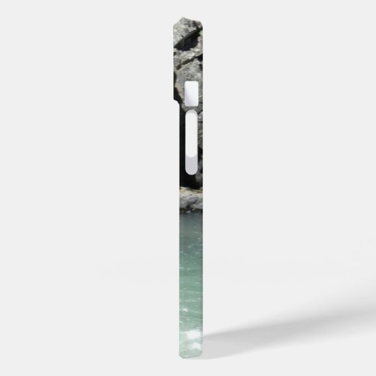 Blassgrünes Foto des Berges Granite Cliffs Case-Mate iPhone Hülle (Rückseite / Links)