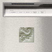 Blassgrünes Fraktal Magnet (In Situ (Geschirrspüler))