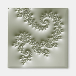 Blassgrünes Fraktal Magnet
