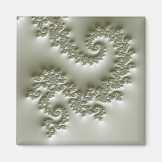 Blassgrünes Fraktal Magnet