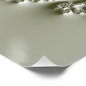 Blassgrünes Fraktal Poster (Ecke)
