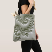 Blassgrünes Fraktal Tasche (Von Nahem)