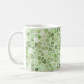 Blassgrünes Gestell-Muster Terrazo-Muster Kaffeetasse (Links)