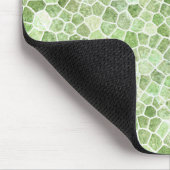 Blassgrünes Gestell-Muster Terrazo-Muster Mousepad (Ecke)