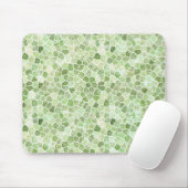 Blassgrünes Gestell-Muster Terrazo-Muster Mousepad (Mit Mouse)
