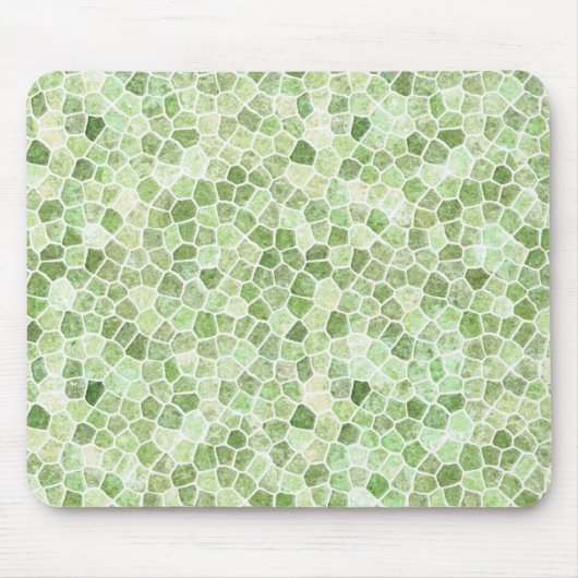 Blassgrünes Gestell-Muster Terrazo-Muster Mousepad (Vorne)