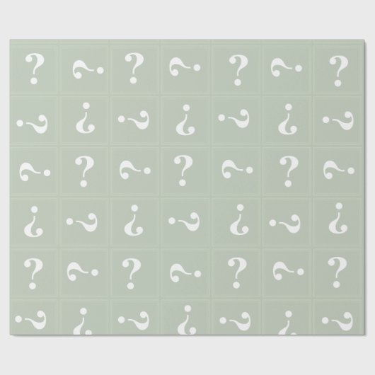 Blassgrünes Mysterium Geschenkpapier (Flach)