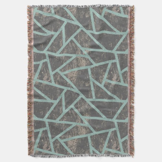 Blassgrünes und graues Mosaikmuster Decke (Vorderseite Vertikal)