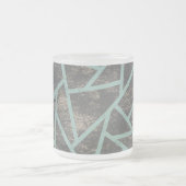 Blassgrünes und graues Mosaikmuster Mattglastasse (Mittel)