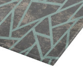 Blassgrünes und graues Mosaikmuster Schneidebrett (Ecke)