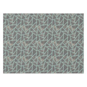 Blassgrünes und graues Mosaikmuster Tischdecke (Vorderseite (Horizontal))