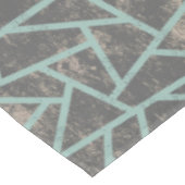 Blassgrünes und graues Mosaikmuster Tischdecke (Schrägansicht)