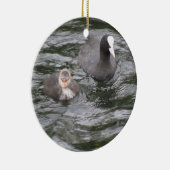 Blässhuhn-und Küken-Verzierung Keramikornament (Rechts)