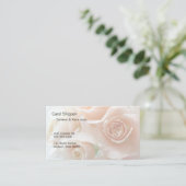 Blasskoralle-Rose Visitenkarte (Stehend Vorderseite)