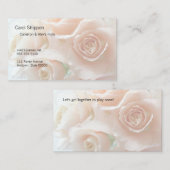 Blasskoralle-Rose Visitenkarte (Vorne/Hinten)