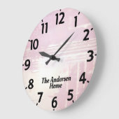 Blasslavender erschüttert große wanduhr (Winkel)