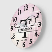 Blasslavender gestört große wanduhr (Winkel)