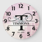 Blasslavender gestört große wanduhr (Vorderseite)