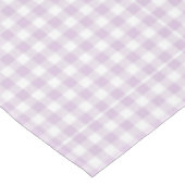 Blasslavender Modern Checkered Gingham Rustikal Tischdecke (Schrägansicht)