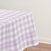 Blasslavender Modern Checkered Gingham Rustikal Tischdecke (Beispiel)