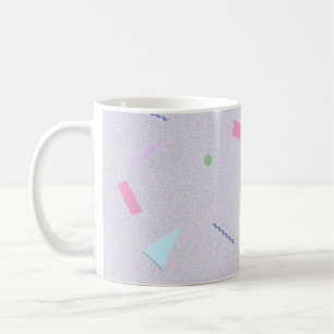 Blasslila 80er Geo Print Tasse