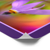 BlassLila Blume Nah-Up-Mirror Abstrakt Poster (Ecke)