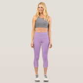 Blasslila Capri Leggings (Vorderseite)