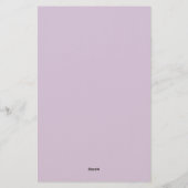 Blasslila Professionell Einzigartig Klassisch Eige Briefpapier (Rückseite)