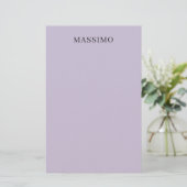 Blasslila Professionell Einzigartig Klassisch Eige Briefpapier (Stehend Vorderseite)