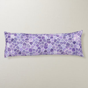 Blasslila und violett gepflastertes Patchwork-Terr Seitenschläferkissen
