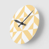 Blassmelon Geometric Deko Cube Muster Runde Wanduhr (Winkel)