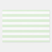 Blassmilchig grüner Polka Dot breit gestreift und Geschenkpapier Set (Vorderseite)