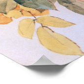 Blassorange Rose Vintage Poster (Ecke)