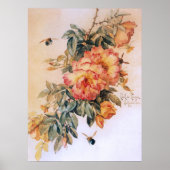 Blassorange Rose Vintage Poster (Vorne)