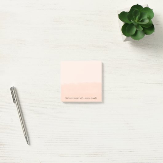 Blassorange Wasserfarben-Abstrakt Post-it Klebezettel (Büro)