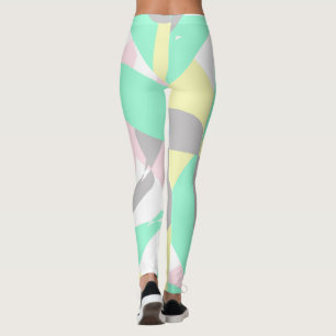 Blasspastellfarben Abstrakt Art Grau Leggings