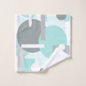 Blasspastellfarben Abstrakte Kunstgeometrie Badhandtuch Set (Waschlappen)