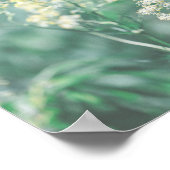 Blasspastellgrün Wilde Blume Wiese Poster (Ecke)