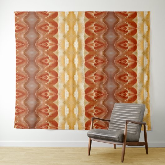 Blasspeachy Ikat 9 Wandteppich (Beispiel (Horizontal))