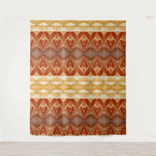 Blasspeachy Ikat 9 Wandteppich (Vorderseite)